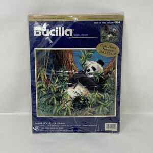Bucilla Needlepoint Kit Panda Bear # 4804 -14" X 12" - Nancy Rossi